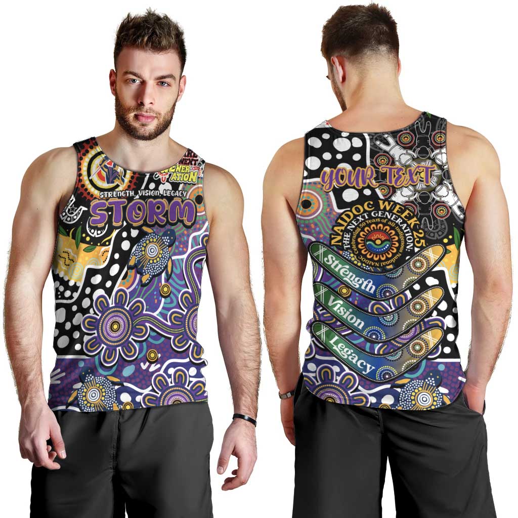 Personalised Storm NRL Celebrating 50 Years of Naidoc Men Tank Top NAIDOC Week 2025 Aboriginal