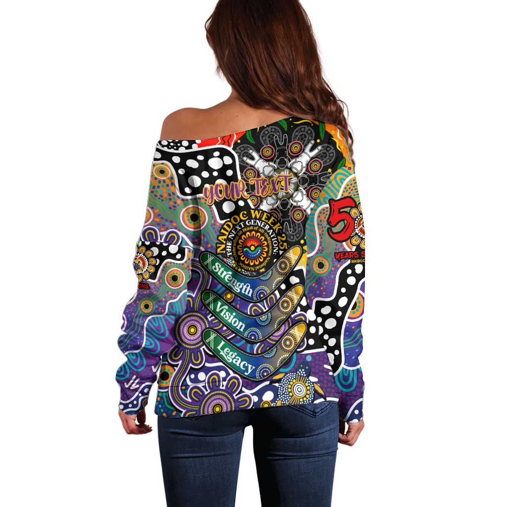 Personalised Storm NRL Celebrating 50 Years of Naidoc Off Shoulder Sweater NAIDOC Week 2025 Aboriginal