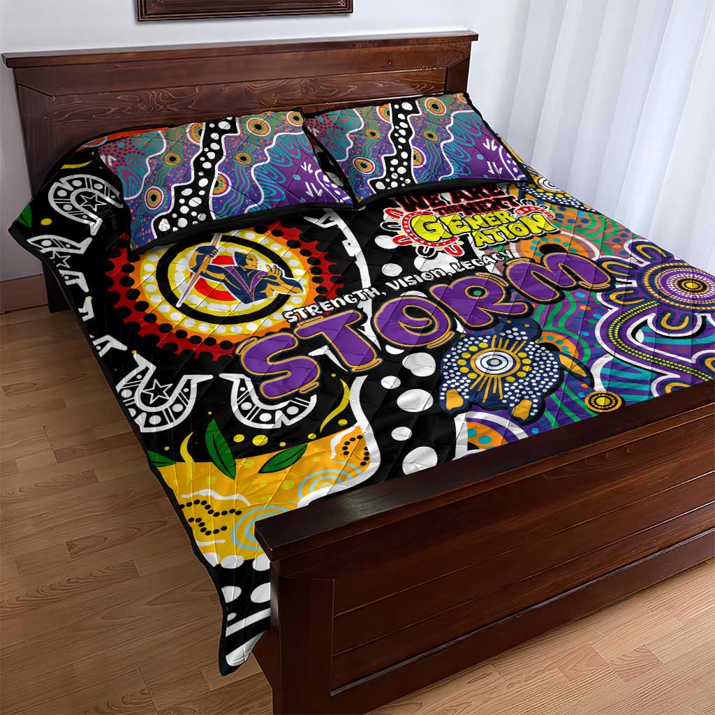 Storm NRL Celebrating 50 Years of Naidoc Quilt Bed Set NAIDOC Week 2025 Aboriginal