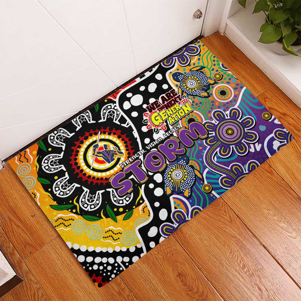 Storm NRL Celebrating 50 Years of Naidoc Rubber Doormat NAIDOC Week 2025 Aboriginal