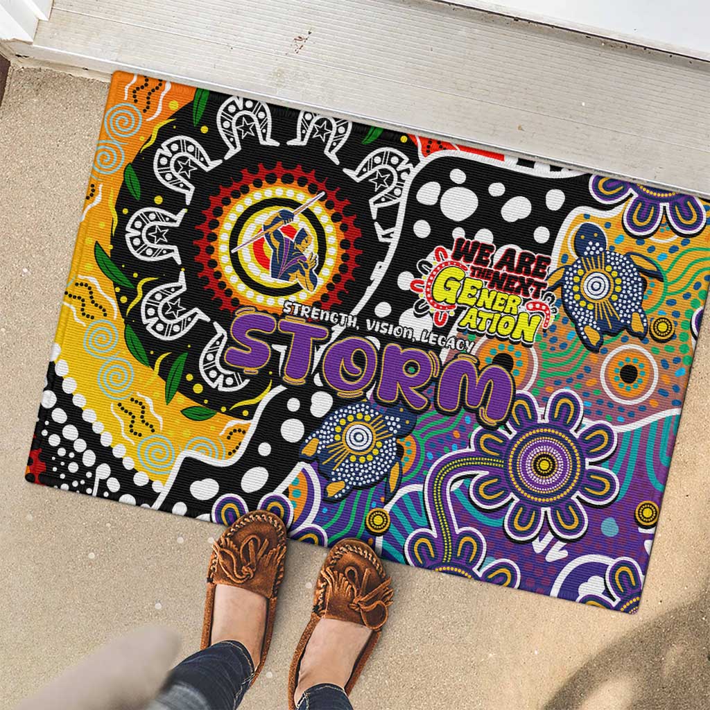 Storm NRL Celebrating 50 Years of Naidoc Rubber Doormat NAIDOC Week 2025 Aboriginal