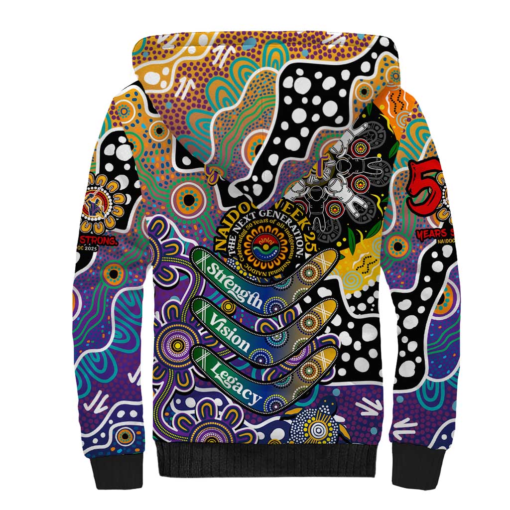Personalised Storm NRL Celebrating 50 Years of Naidoc Sherpa Hoodie NAIDOC Week 2025 Aboriginal