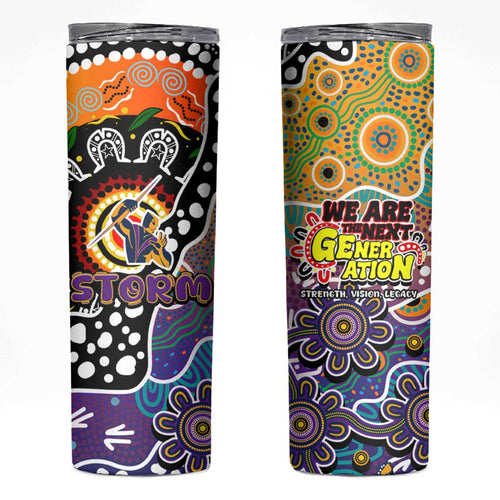 Storm NRL Celebrating 50 Years of Naidoc Skinny Tumbler NAIDOC Week 2025 Aboriginal