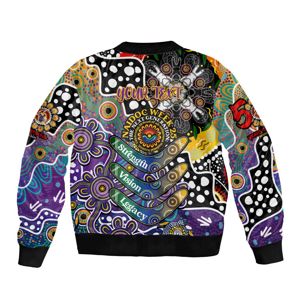 Personalised Storm NRL Celebrating 50 Years of Naidoc Sleeve Zip Bomber Jacket NAIDOC Week 2025 Aboriginal