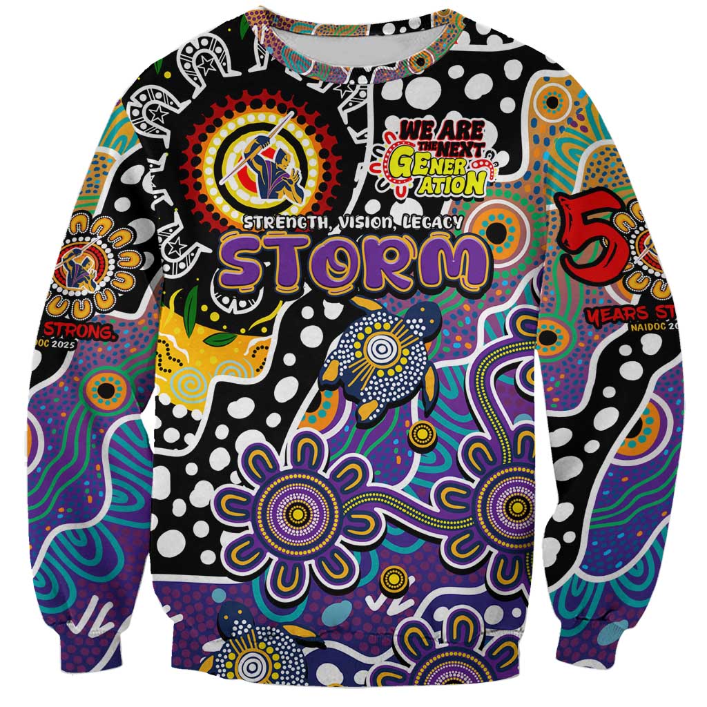 Personalised Storm NRL Celebrating 50 Years of Naidoc Sweatshirt NAIDOC Week 2025 Aboriginal