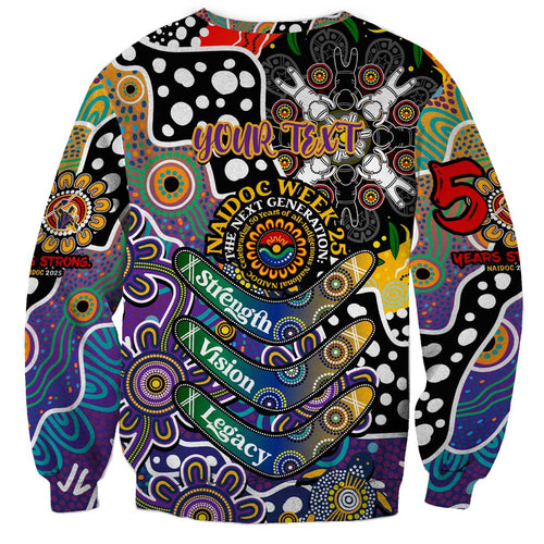 Personalised Storm NRL Celebrating 50 Years of Naidoc Sweatshirt NAIDOC Week 2025 Aboriginal