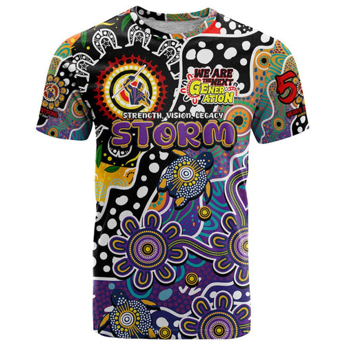 Personalised Storm NRL Celebrating 50 Years of Naidoc T Shirt NAIDOC Week 2025 Aboriginal