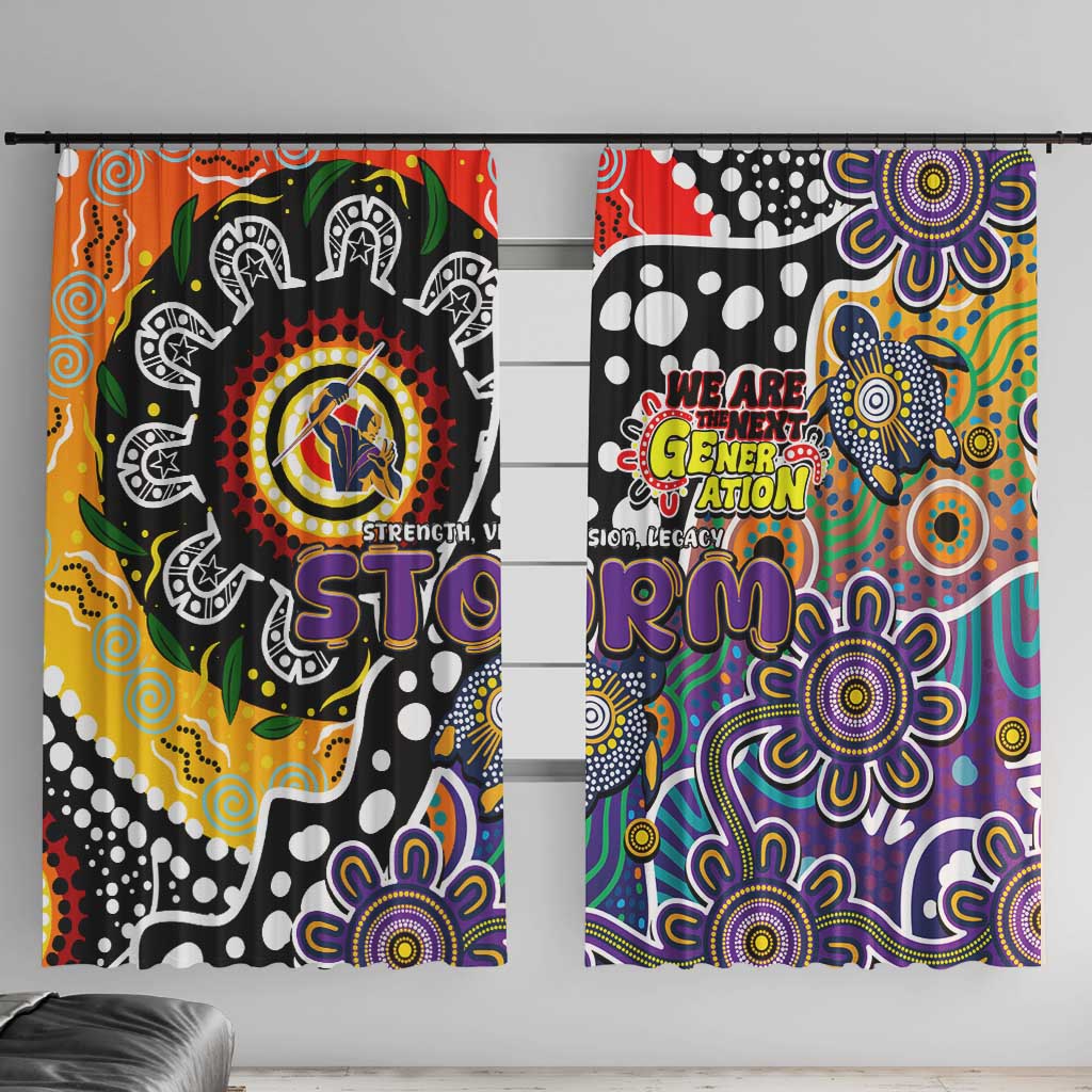 Storm NRL Celebrating 50 Years of Naidoc Window Curtain NAIDOC Week 2025 Aboriginal