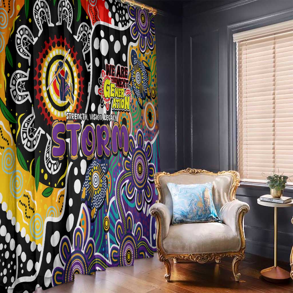 Storm NRL Celebrating 50 Years of Naidoc Window Curtain NAIDOC Week 2025 Aboriginal