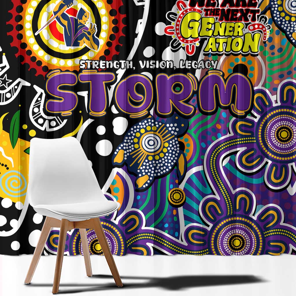 Storm NRL Celebrating 50 Years of Naidoc Window Curtain NAIDOC Week 2025 Aboriginal