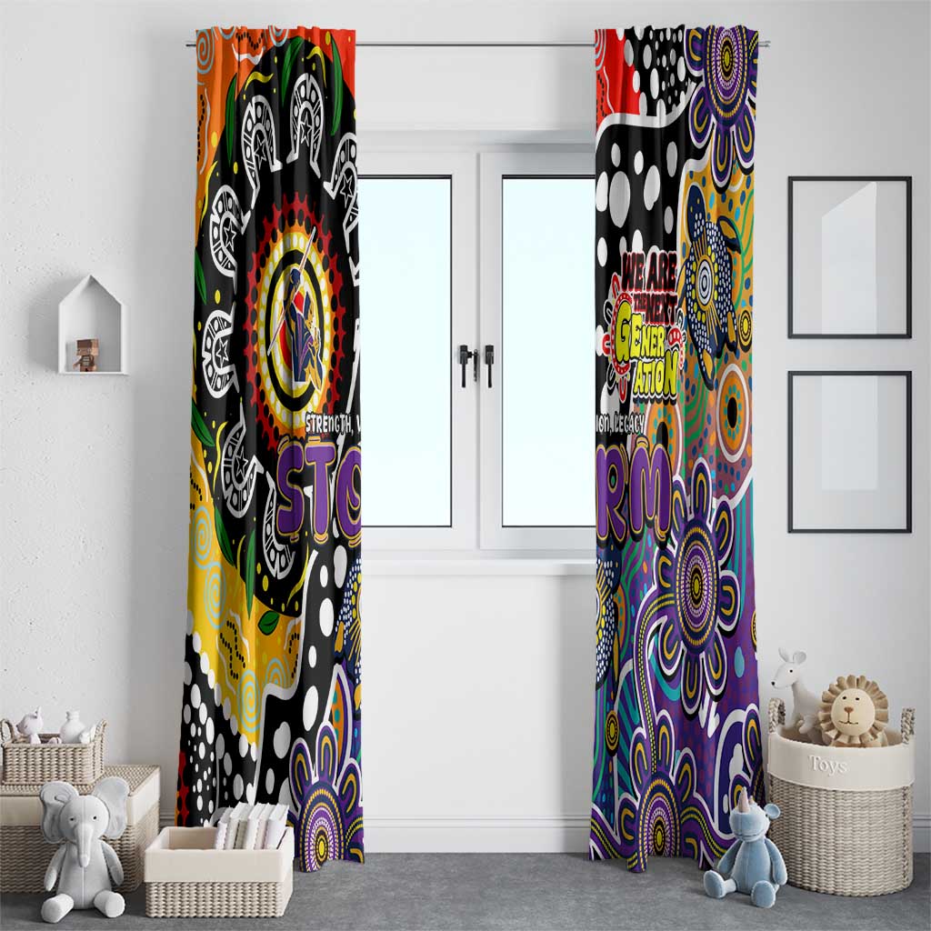 Storm NRL Celebrating 50 Years of Naidoc Window Curtain NAIDOC Week 2025 Aboriginal