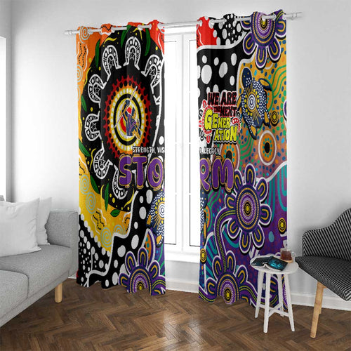 Storm NRL Celebrating 50 Years of Naidoc Window Curtain NAIDOC Week 2025 Aboriginal
