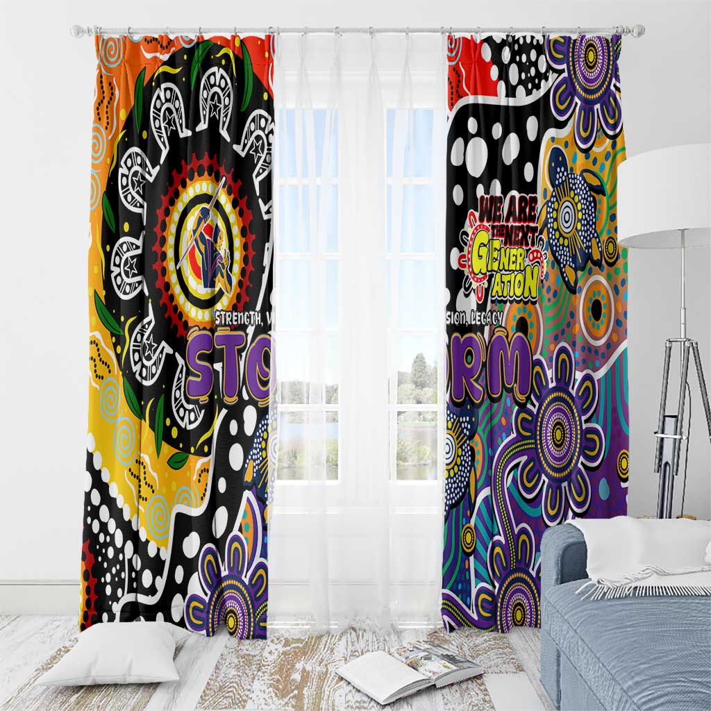 Storm NRL Celebrating 50 Years of Naidoc Window Curtain NAIDOC Week 2025 Aboriginal