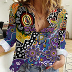 Personalised Storm NRL Celebrating 50 Years of Naidoc Women Casual Shirt NAIDOC Week 2025 Aboriginal