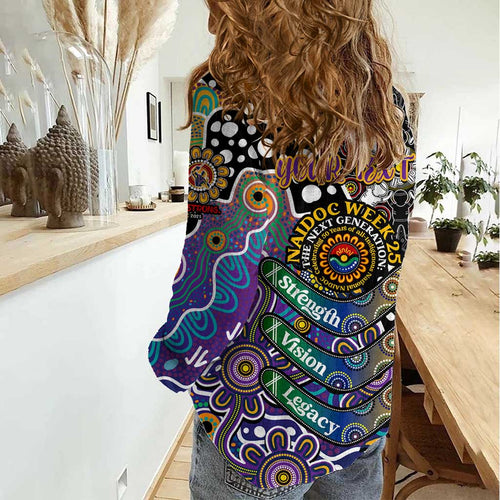 Personalised Storm NRL Celebrating 50 Years of Naidoc Women Casual Shirt NAIDOC Week 2025 Aboriginal