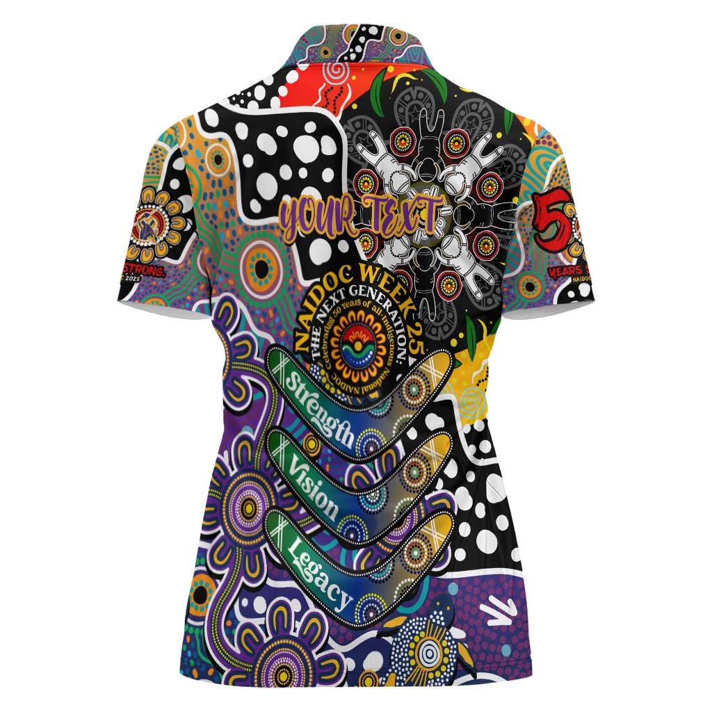 Personalised Storm NRL Celebrating 50 Years of Naidoc Women Polo Shirt NAIDOC Week 2025 Aboriginal