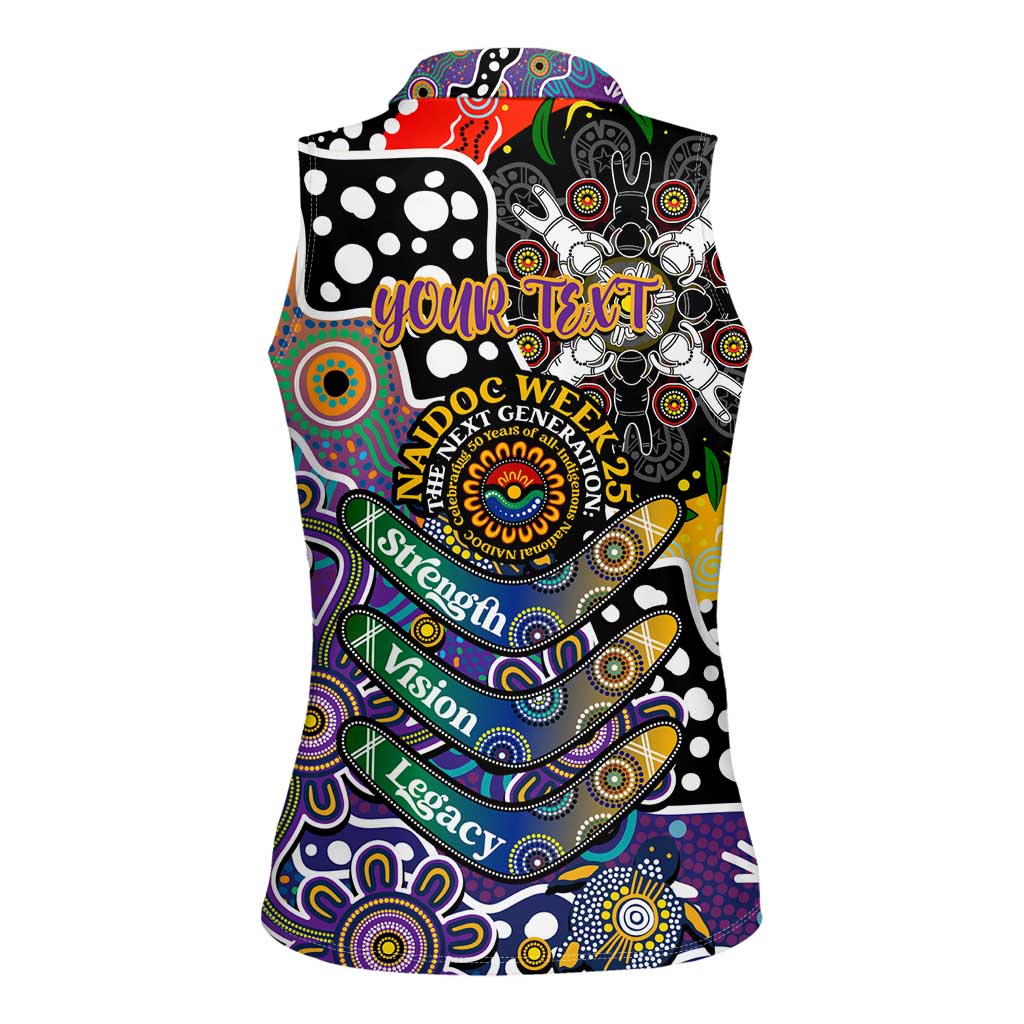 Personalised Storm NRL Celebrating 50 Years of Naidoc Women Sleeveless Polo Shirt NAIDOC Week 2025 Aboriginal