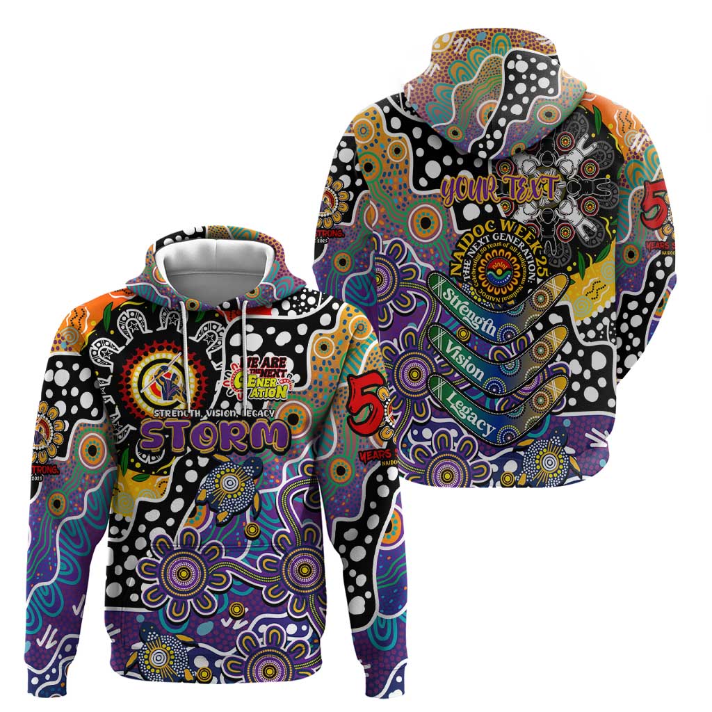 Personalised Storm NRL Celebrating 50 Years of Naidoc Zip Hoodie NAIDOC Week 2025 Aboriginal