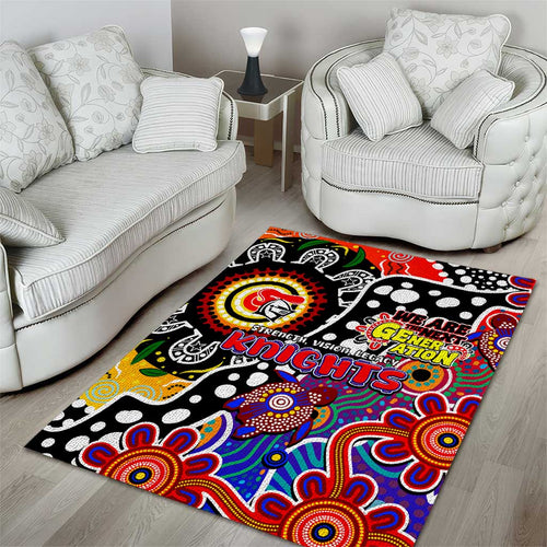 Knights NRL Celebrating 50 Years of Naidoc Area Rug NAIDOC Week 2025 Aboriginal