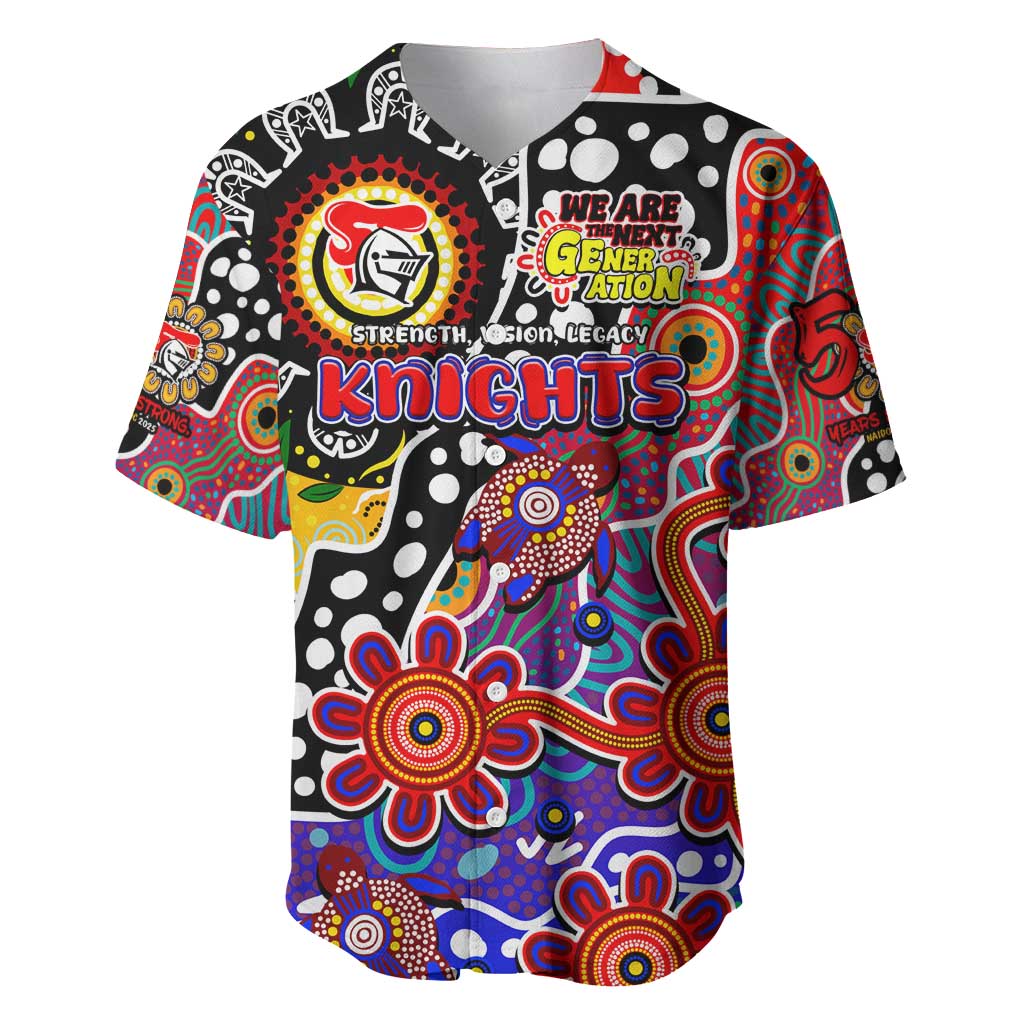 Personalised Knights NRL Celebrating 50 Years of Naidoc Baseball Jersey NAIDOC Week 2025 Aboriginal