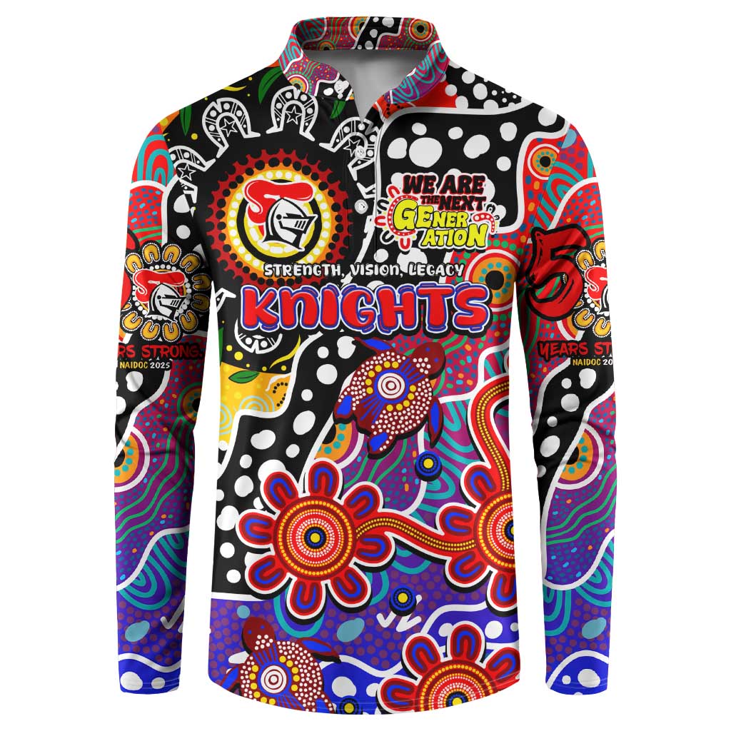 Personalised Knights NRL Celebrating 50 Years of Naidoc Button Sweatshirt NAIDOC Week 2025 Aboriginal
