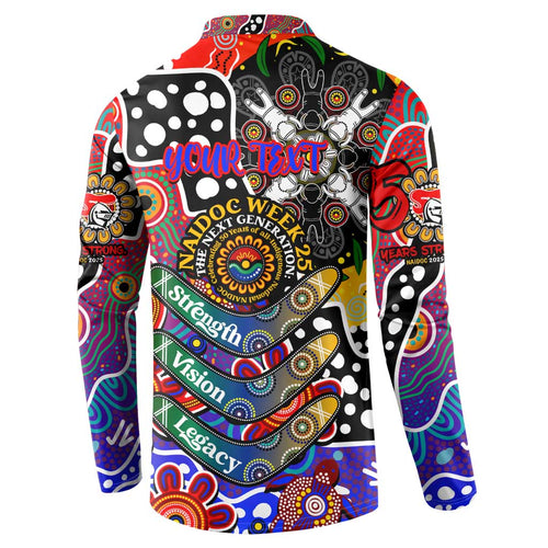 Personalised Knights NRL Celebrating 50 Years of Naidoc Button Sweatshirt NAIDOC Week 2025 Aboriginal