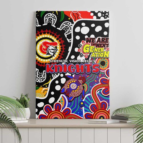 Knights NRL Celebrating 50 Years of Naidoc Canvas Wall Art NAIDOC Week 2025 Aboriginal