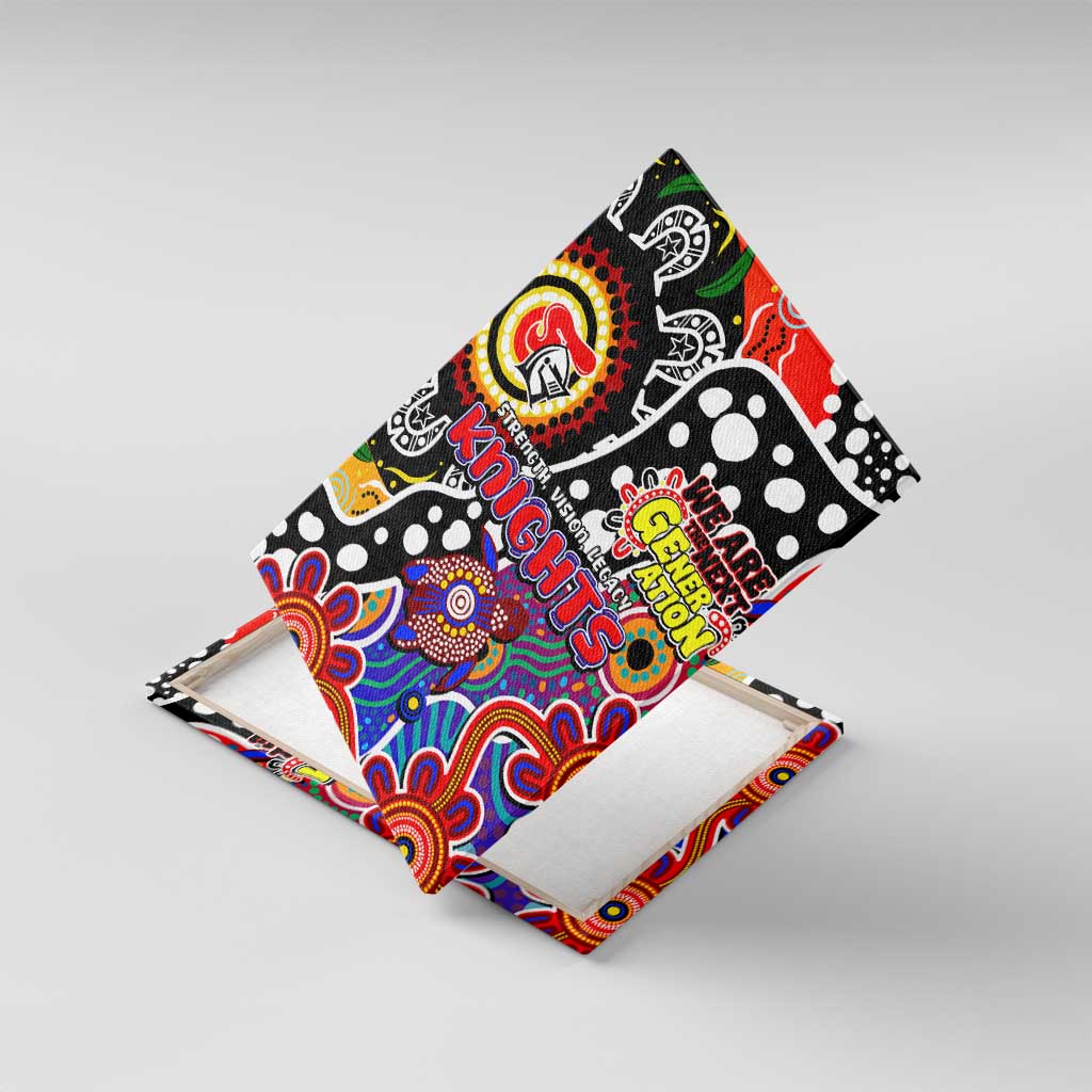 Knights NRL Celebrating 50 Years of Naidoc Canvas Wall Art NAIDOC Week 2025 Aboriginal