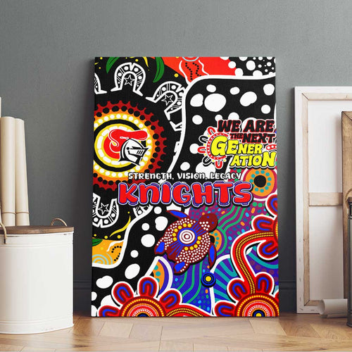Knights NRL Celebrating 50 Years of Naidoc Canvas Wall Art NAIDOC Week 2025 Aboriginal