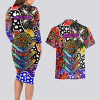 Personalised Knights NRL Celebrating 50 Years of Naidoc Couples Matching Long Sleeve Bodycon Dress and Hawaiian Shirt NAIDOC Week 2025 Aboriginal