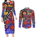 Personalised Knights NRL Celebrating 50 Years of Naidoc Couples Matching Long Sleeve Bodycon Dress and Long Sleeve Button Shirt NAIDOC Week 2025 Aboriginal