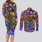 Personalised Knights NRL Celebrating 50 Years of Naidoc Couples Matching Long Sleeve Bodycon Dress and Long Sleeve Button Shirt NAIDOC Week 2025 Aboriginal
