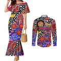 Personalised Knights NRL Celebrating 50 Years of Naidoc Couples Matching Mermaid Dress and Long Sleeve Button Shirt NAIDOC Week 2025 Aboriginal