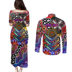 Personalised Knights NRL Celebrating 50 Years of Naidoc Couples Matching Puletasi and Long Sleeve Button Shirt NAIDOC Week 2025 Aboriginal