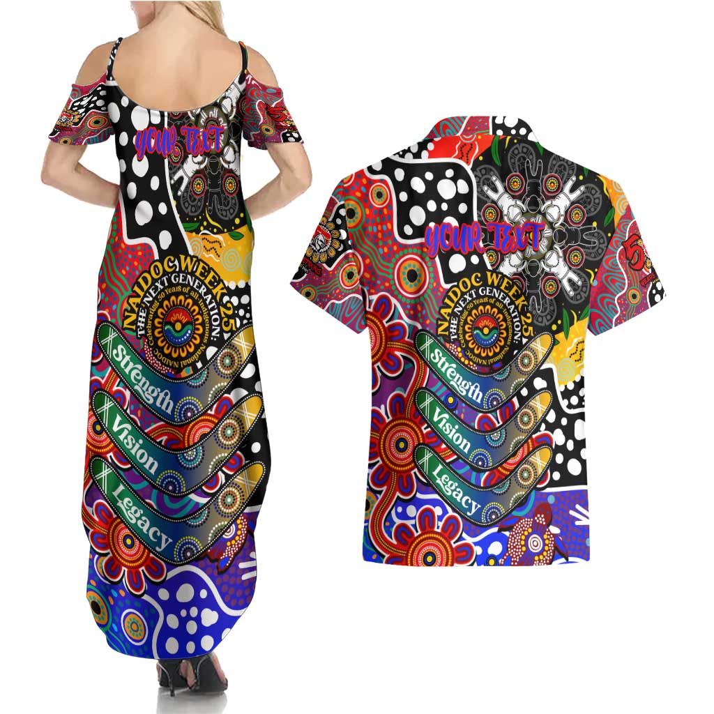 Personalised Knights NRL Celebrating 50 Years of Naidoc Couples Matching Summer Maxi Dress and Hawaiian Shirt NAIDOC Week 2025 Aboriginal
