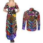 Personalised Knights NRL Celebrating 50 Years of Naidoc Couples Matching Summer Maxi Dress and Long Sleeve Button Shirt NAIDOC Week 2025 Aboriginal