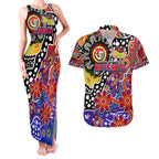 Personalised Knights NRL Celebrating 50 Years of Naidoc Couples Matching Tank Maxi Dress and Hawaiian Shirt NAIDOC Week 2025 Aboriginal