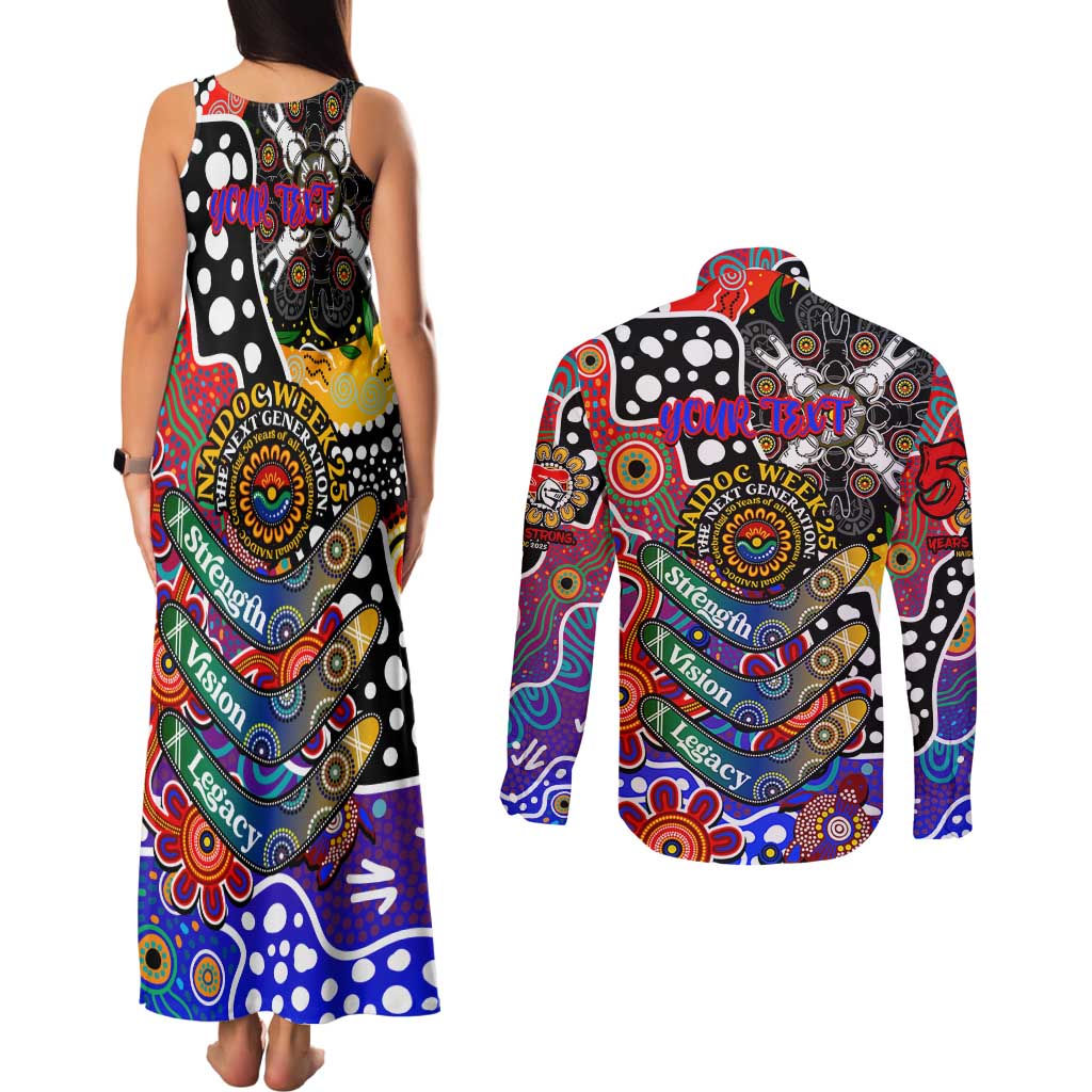Personalised Knights NRL Celebrating 50 Years of Naidoc Couples Matching Tank Maxi Dress and Long Sleeve Button Shirt NAIDOC Week 2025 Aboriginal