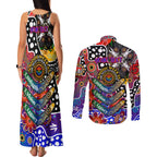 Personalised Knights NRL Celebrating 50 Years of Naidoc Couples Matching Tank Maxi Dress and Long Sleeve Button Shirt NAIDOC Week 2025 Aboriginal