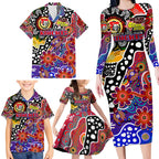 Personalised Knights NRL Celebrating 50 Years of Naidoc Family Matching Long Sleeve Bodycon Dress and Hawaiian Shirt NAIDOC Week 2025 Aboriginal
