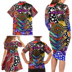 Personalised Knights NRL Celebrating 50 Years of Naidoc Family Matching Long Sleeve Bodycon Dress and Hawaiian Shirt NAIDOC Week 2025 Aboriginal