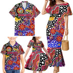 Personalised Knights NRL Celebrating 50 Years of Naidoc Family Matching Mermaid Dress and Hawaiian Shirt NAIDOC Week 2025 Aboriginal