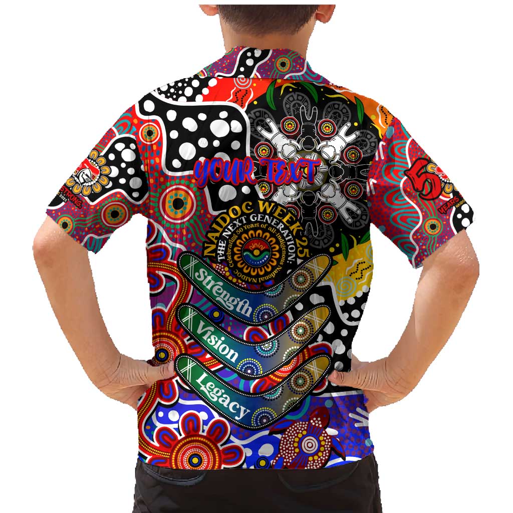 Personalised Knights NRL Celebrating 50 Years of Naidoc Family Matching Mermaid Dress and Hawaiian Shirt NAIDOC Week 2025 Aboriginal