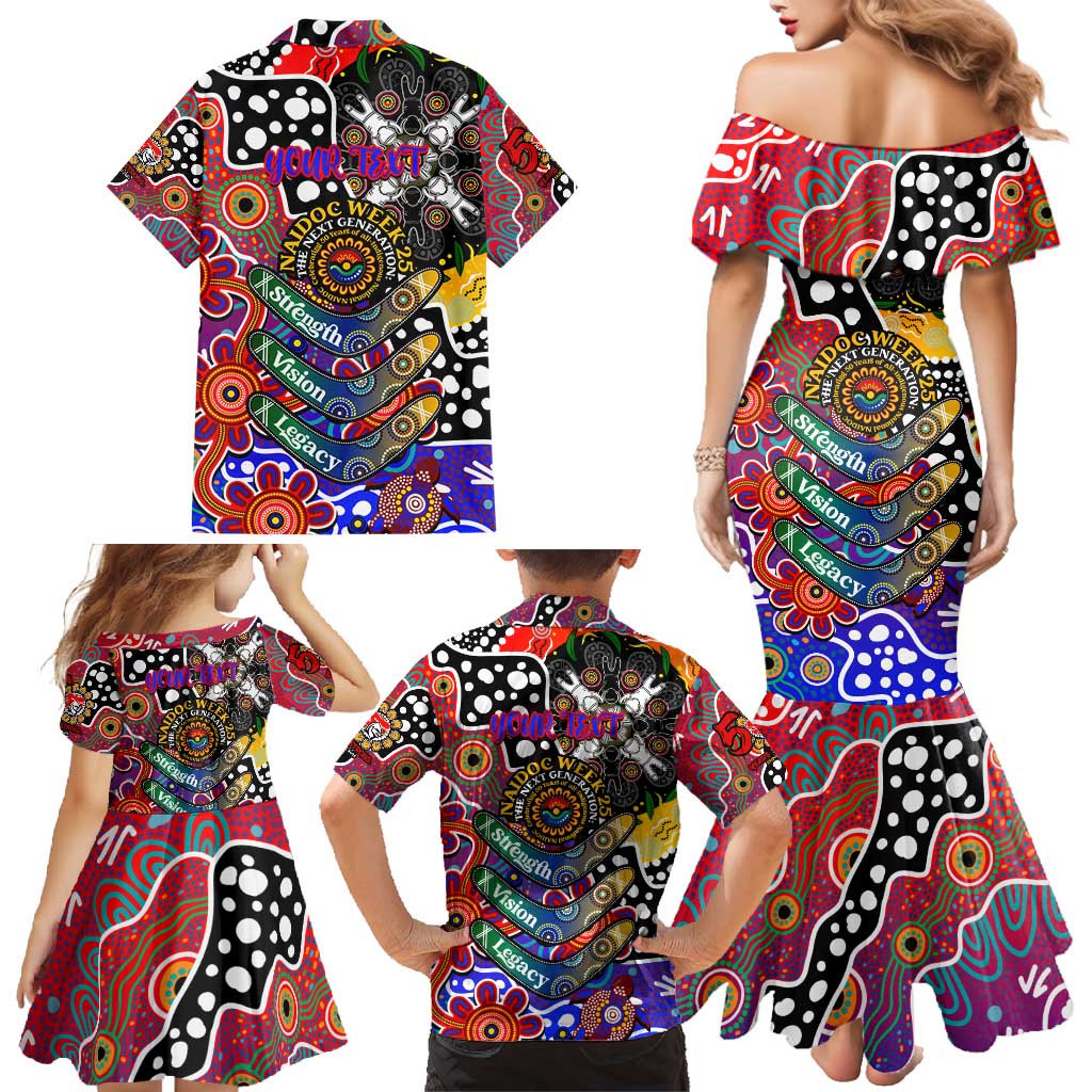 Personalised Knights NRL Celebrating 50 Years of Naidoc Family Matching Mermaid Dress and Hawaiian Shirt NAIDOC Week 2025 Aboriginal