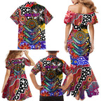 Personalised Knights NRL Celebrating 50 Years of Naidoc Family Matching Mermaid Dress and Hawaiian Shirt NAIDOC Week 2025 Aboriginal