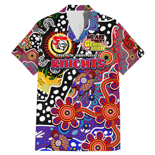 Personalised Knights NRL Celebrating 50 Years of Naidoc Family Matching Mermaid Dress and Hawaiian Shirt NAIDOC Week 2025 Aboriginal