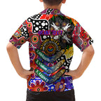 Personalised Knights NRL Celebrating 50 Years of Naidoc Family Matching Off The Shoulder Long Sleeve Dress and Hawaiian Shirt NAIDOC Week 2025 Aboriginal
