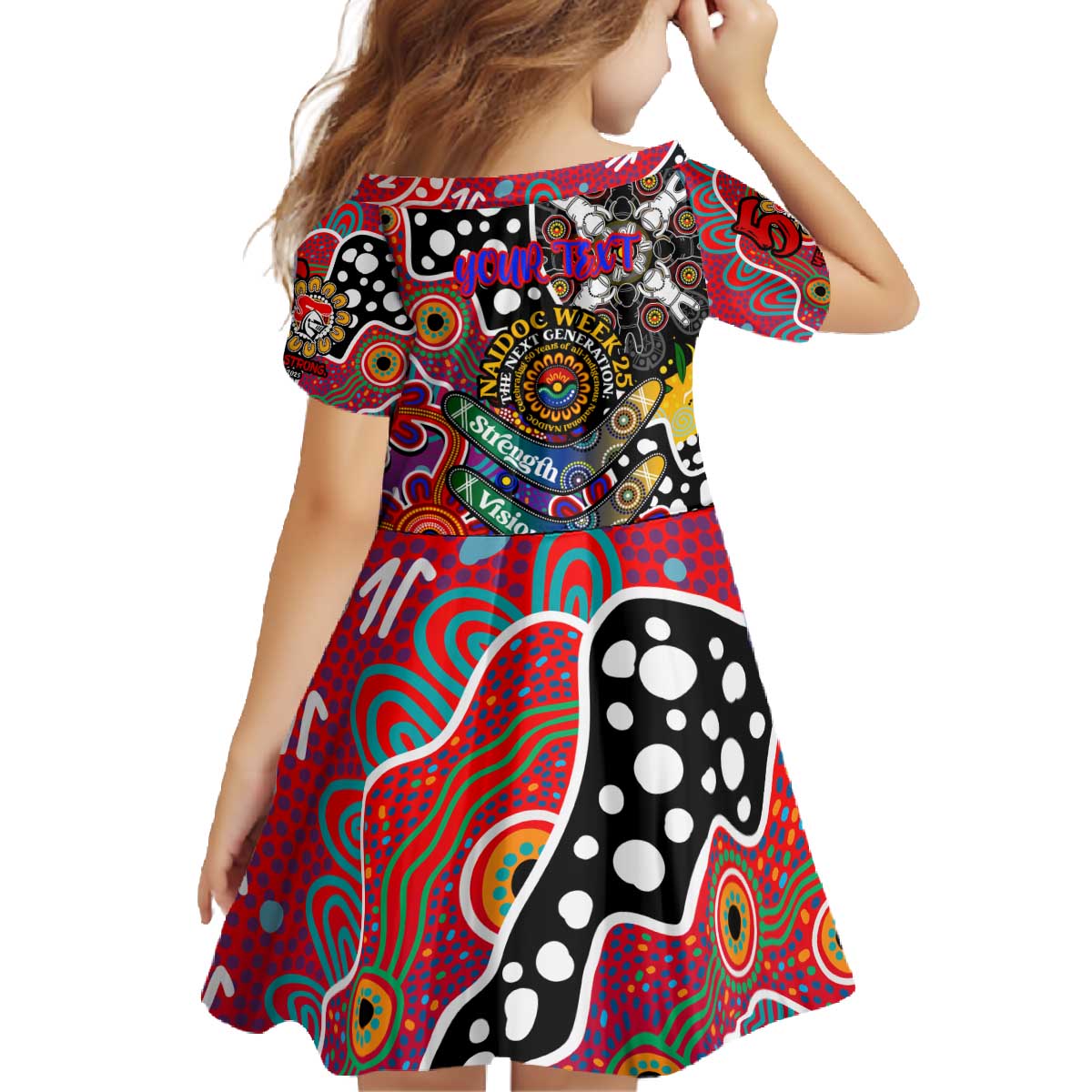 Personalised Knights NRL Celebrating 50 Years of Naidoc Family Matching Off The Shoulder Long Sleeve Dress and Hawaiian Shirt NAIDOC Week 2025 Aboriginal