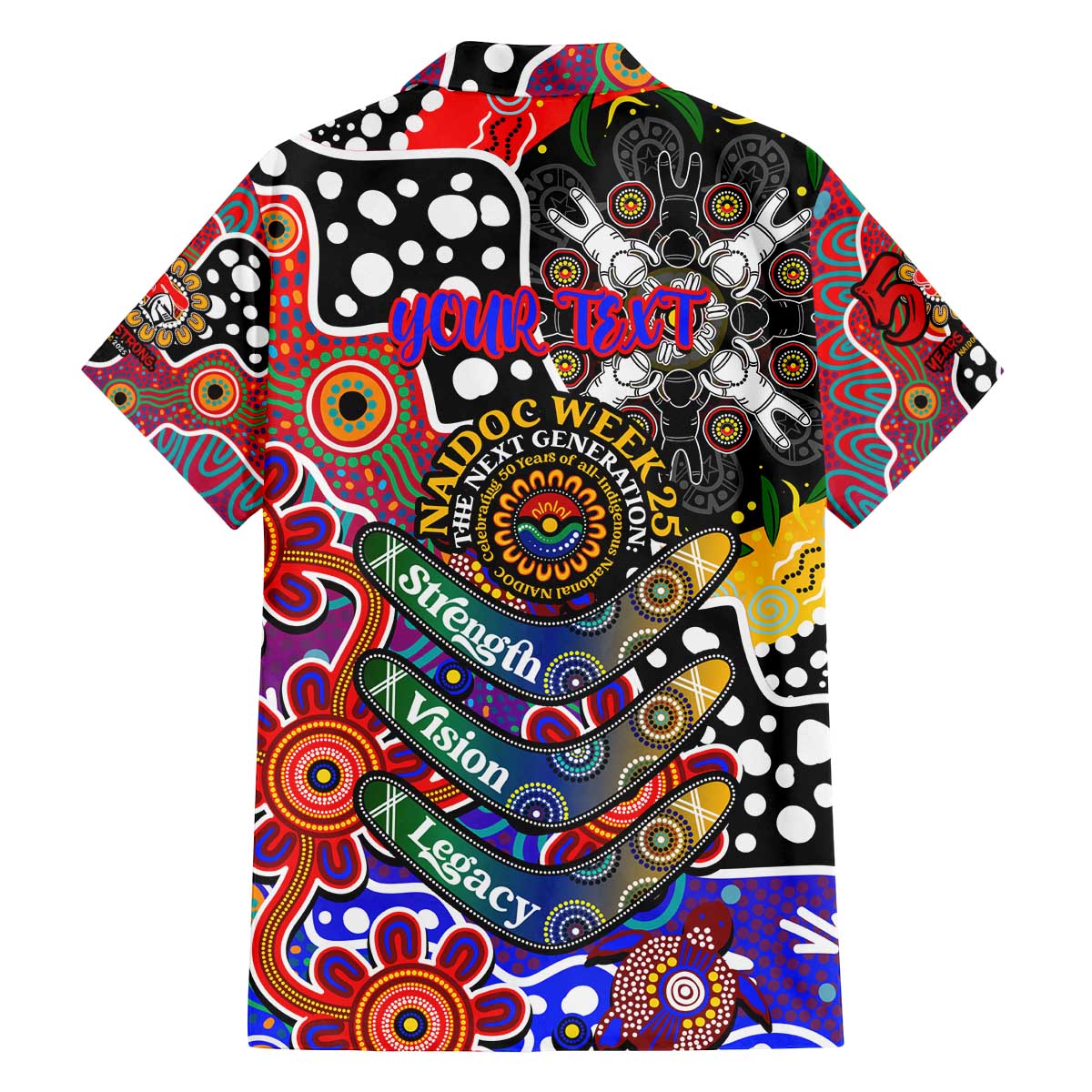 Personalised Knights NRL Celebrating 50 Years of Naidoc Family Matching Off The Shoulder Long Sleeve Dress and Hawaiian Shirt NAIDOC Week 2025 Aboriginal