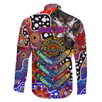 Personalised Knights NRL Celebrating 50 Years of Naidoc Family Matching Off The Shoulder Long Sleeve Dress and Hawaiian Shirt NAIDOC Week 2025 Aboriginal